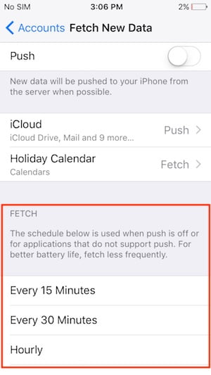 Fetch new data iOS interface 