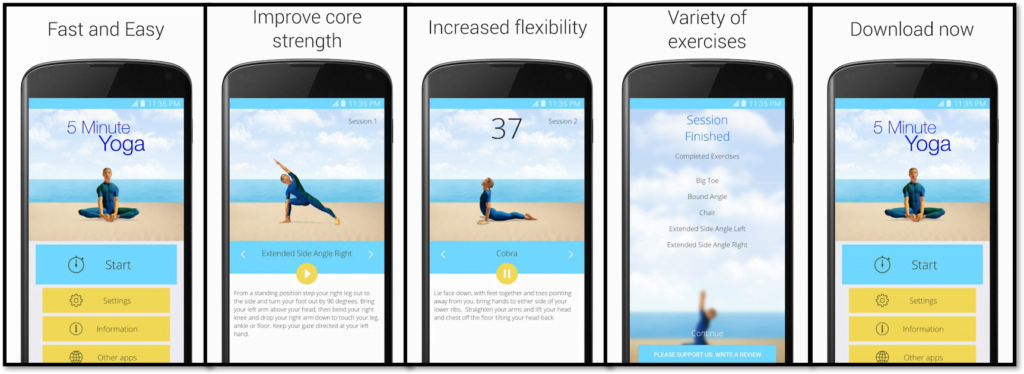5 Min Yoga - Free Yoga App