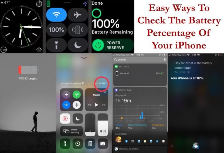 How To Check The Battery Percentage On IPhone 6S - Tech Pantomath