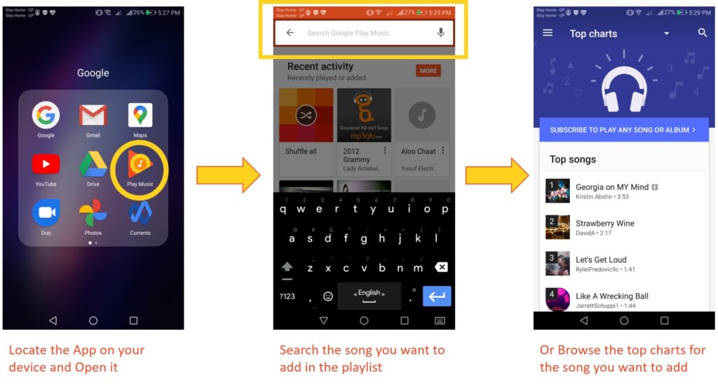 Create Playlist In Google Play Music On Android Devices